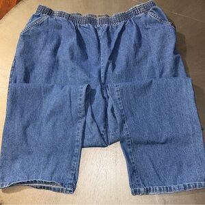 VINTAGE Plus Size: Chic High-Rise Straight Leg Denim